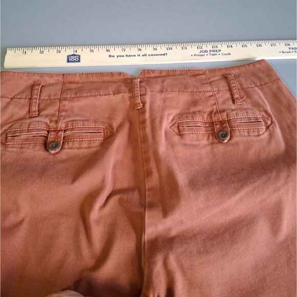 Lands End Womens Rust Chino Pants Size 10 Flat Front Straight Leg Preppy Office - Picture 5 of 8